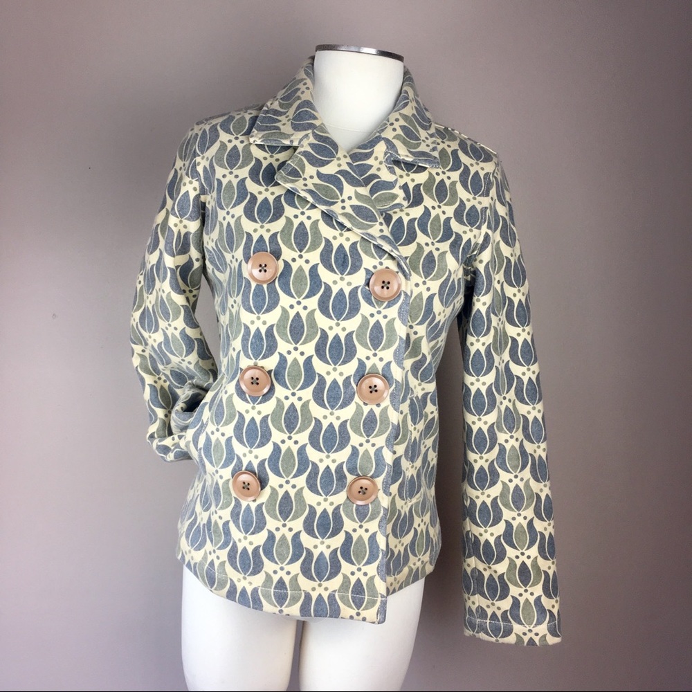 Fossil Wool Blend Spring Jacket Quilted Lining M - image 5